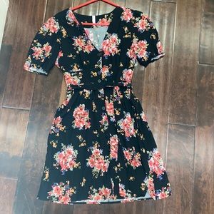 Black Floral Dress